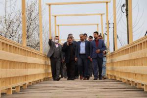 آیین افتتاح فاز اول مرمت پل چوبی بندر کیاشهر و پارک محله‌ای شیلات برگزار شد